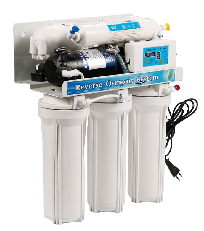 картинка Настенная установка обратного осмоса бескорпусная DITREEX RO50-D1 (контроллер, авто режим, 12л.)