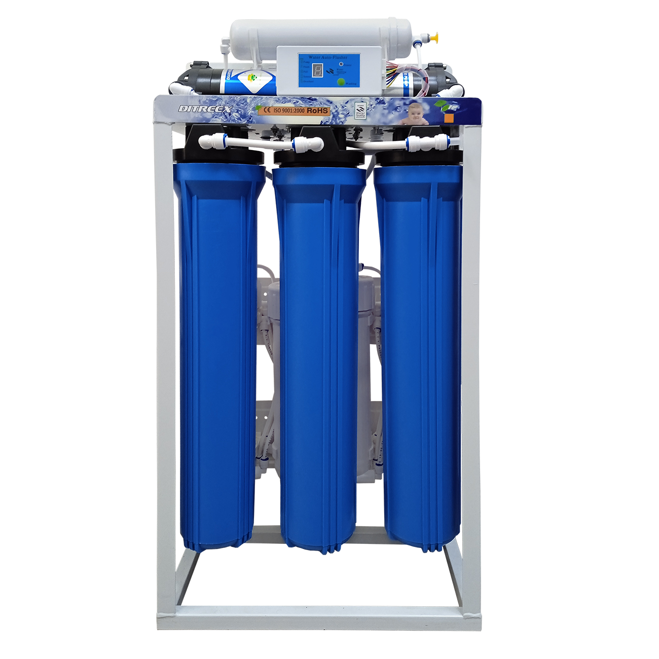 картинка Напольная установка обратного осмоса бескорпусная DITREEX ROF4 (800 галлон (2x400), ручной режим, без бака и крана)