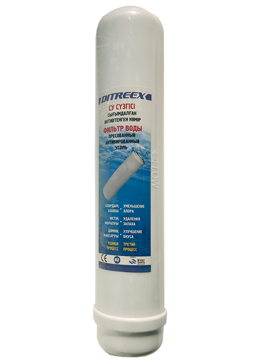 картинка Картридж №3 с прессованным углем QM-CTO 1/4"резьба (f) х 1/4"резьба (f)