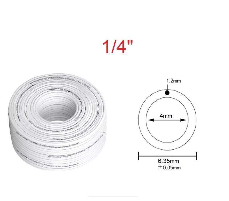 картинка Пластиковая трубка PIPE 1/4"(6.35мм, белый) x 300м