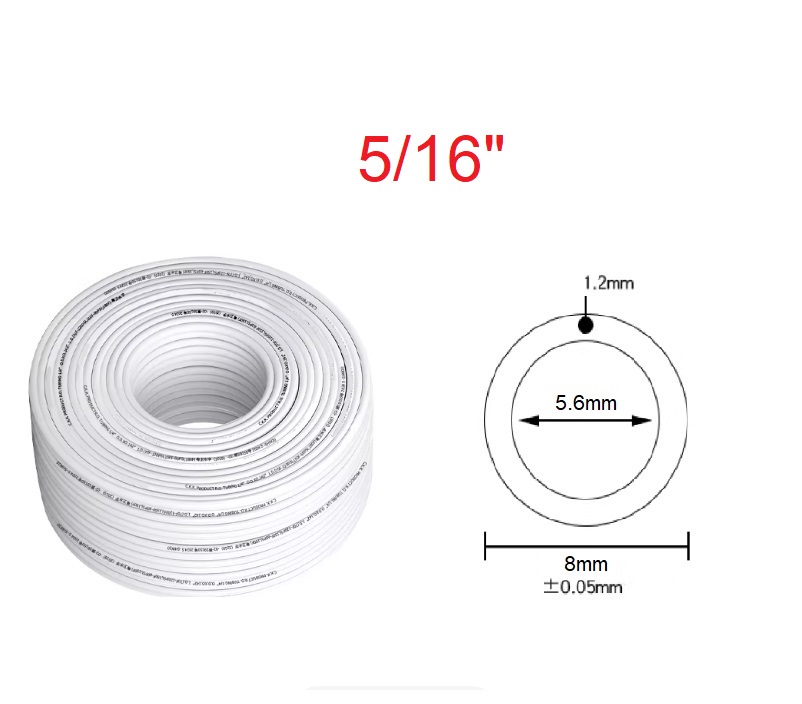 картинка Пластиковая трубка PIPE 5/16"(7.94мм, белый)